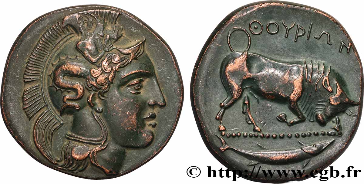 LUCANIE - THURIUM Médaille, Reproduction du Triobole de Thurium (Lucanie), n°3 SUP