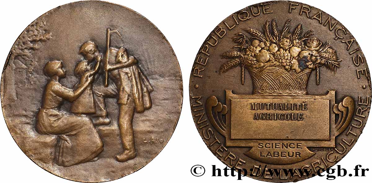 QUARTA REPUBBLICA FRANCESE Médaille, Mutualité agricole SPL