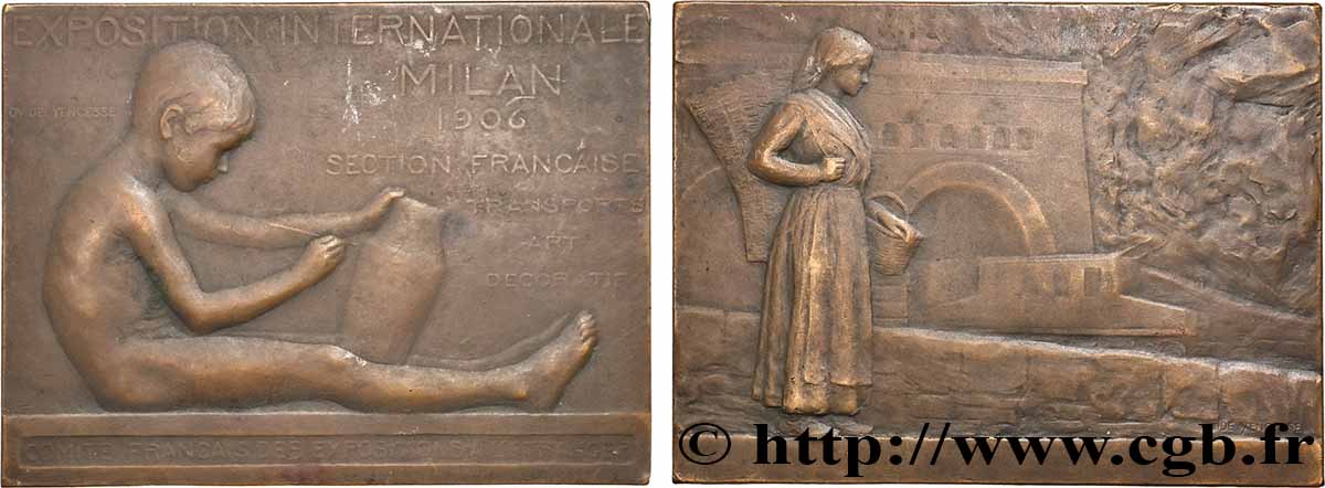 ITALY - KINGDOM OF ITALY - VICTOR-EMMANUEL III Plaquette, Exposition de Milan XF