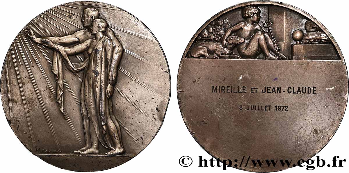 AMOUR ET MARIAGE Médaille de mariage TTB