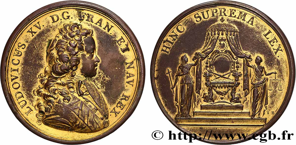 LOUIS XV DIT LE BIEN AIMÉ Médaille, Hinc suprema lex BB