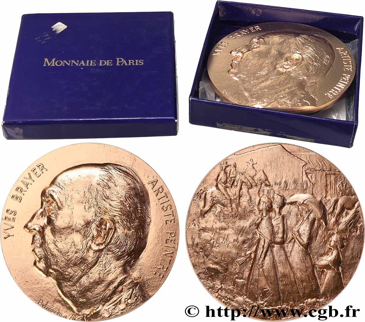ARTISTS : ENGRAVORS, PAINTERS, SCULPTORS, DESIGNERS Médaille, Yves Brayer, artiste peintre MS