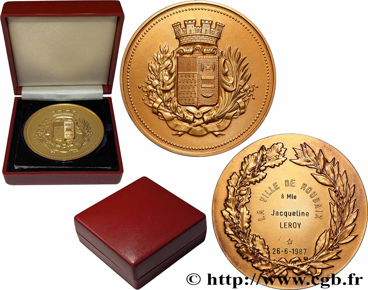 V REPUBLIC Médaille, La ville de Roubaix AU