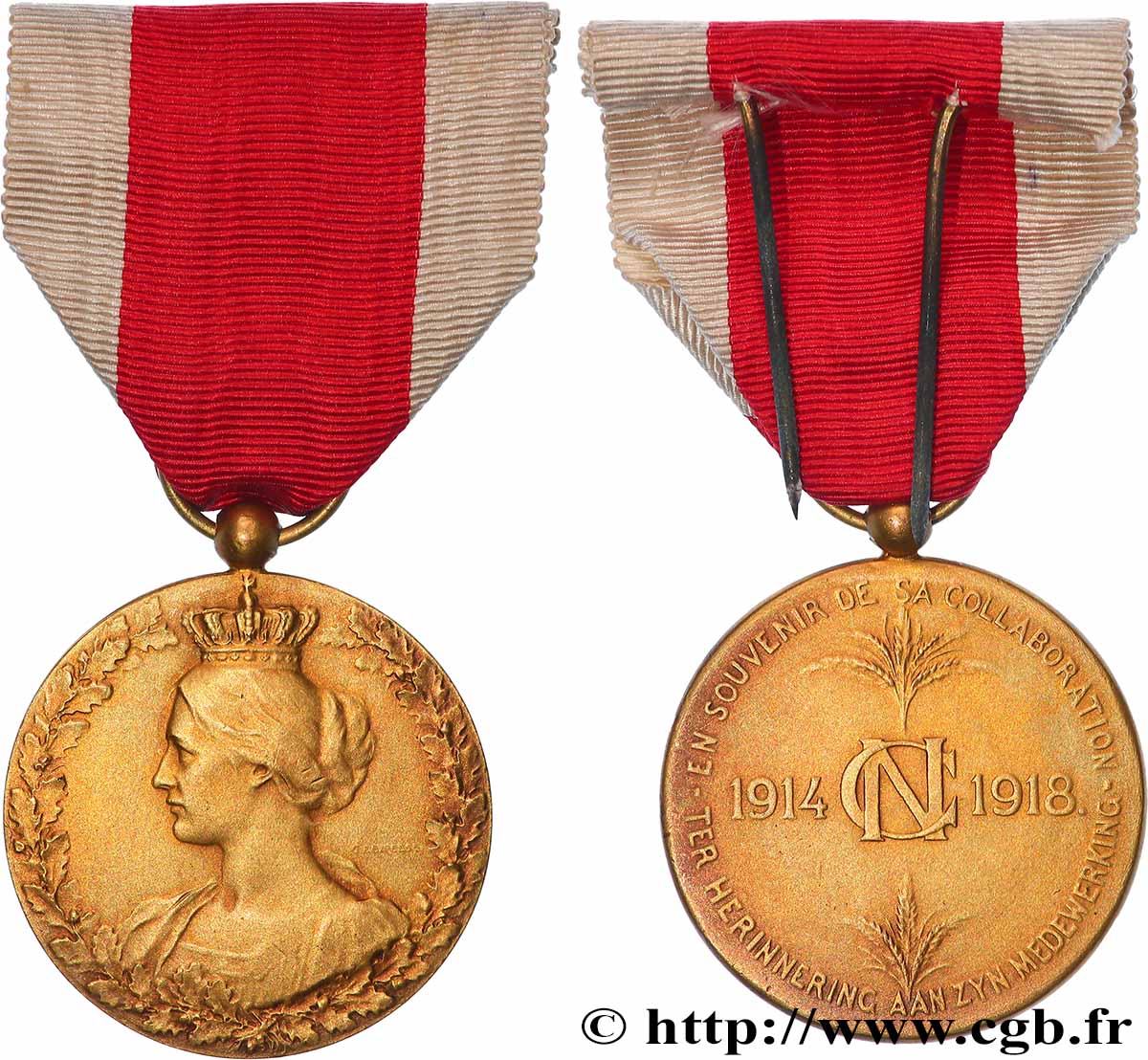 BELGIQUE Médaille,Comité national d aide et d alimentation 1914-1918 (Deuxième classe) TTB+