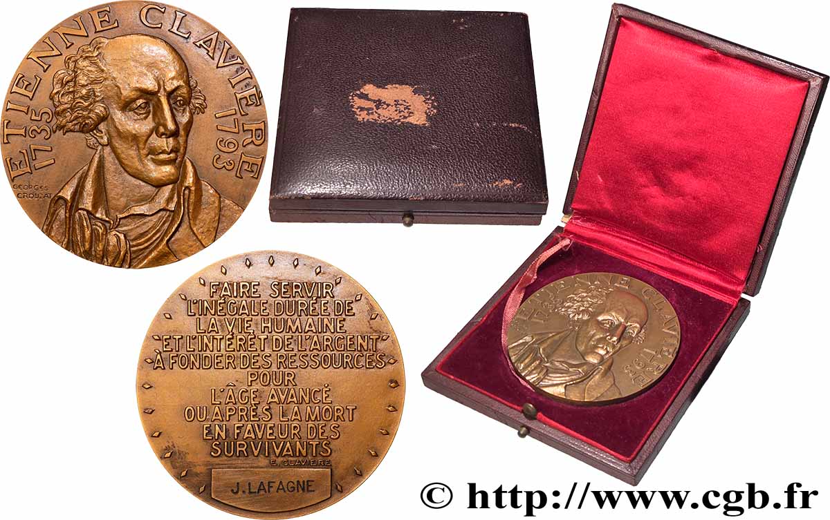 V REPUBLIC Médaille, Étienne Clavière AU