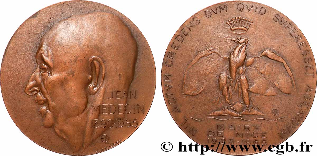SCIENCE & SCIENTIFIC Médaille, Jean Médecin AU