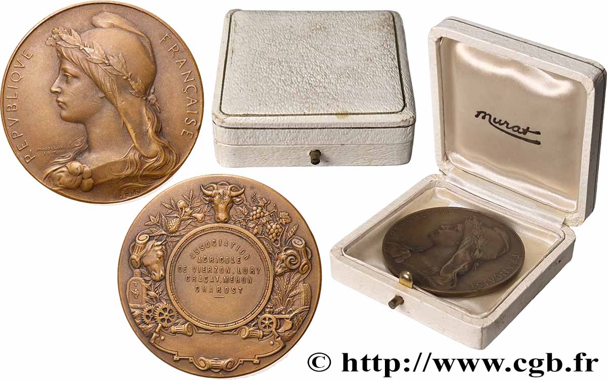 SOCIÉTÉS D AGRICULTURE, HORTICULTURE, PÊCHE ET CHASSE Médaille, Association agricole de vierzon SUP