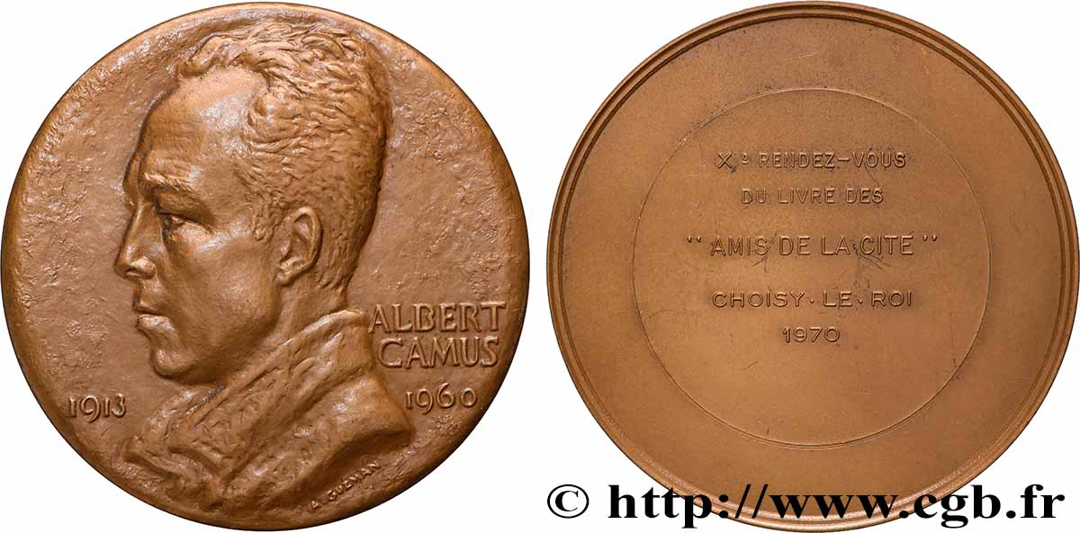 V REPUBLIC Médaille, Albert Camus AU