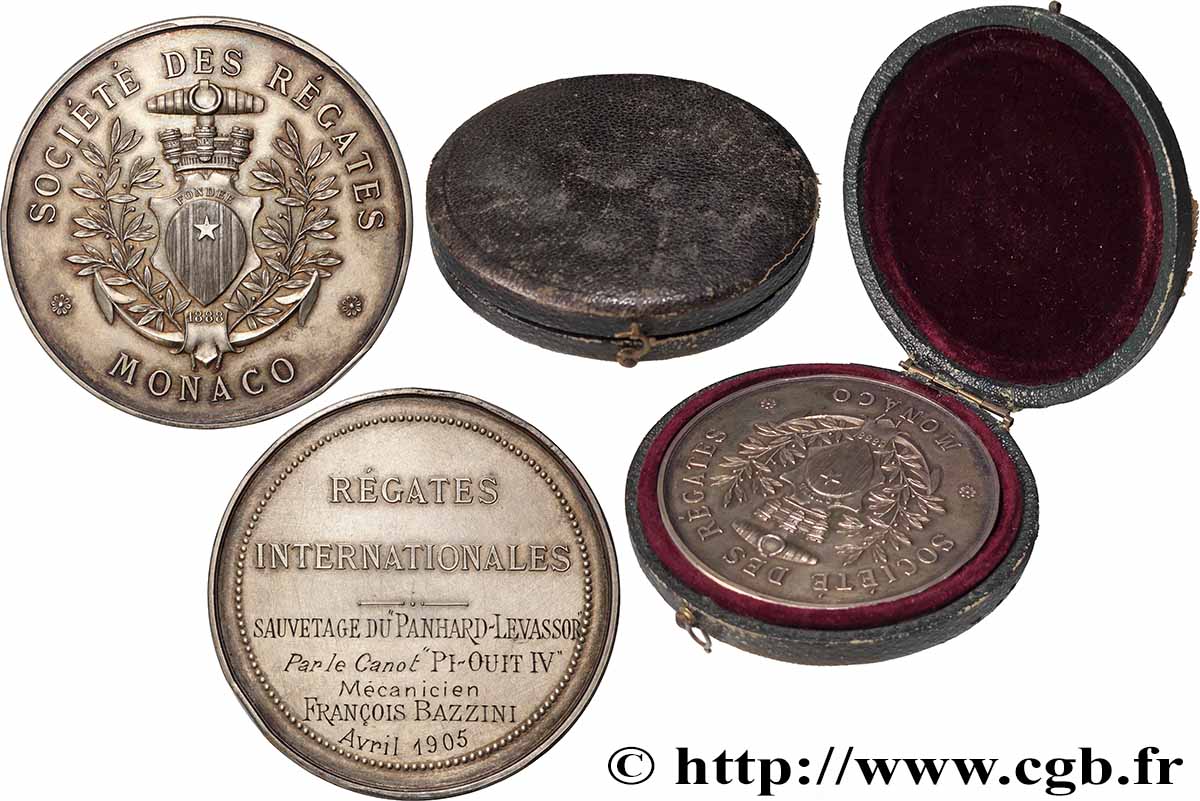 MONACO - PRINCIPAUTÉ DE MONACO - ALBERT Ier Médaille, Société des régates, Régates internationales q.SPL