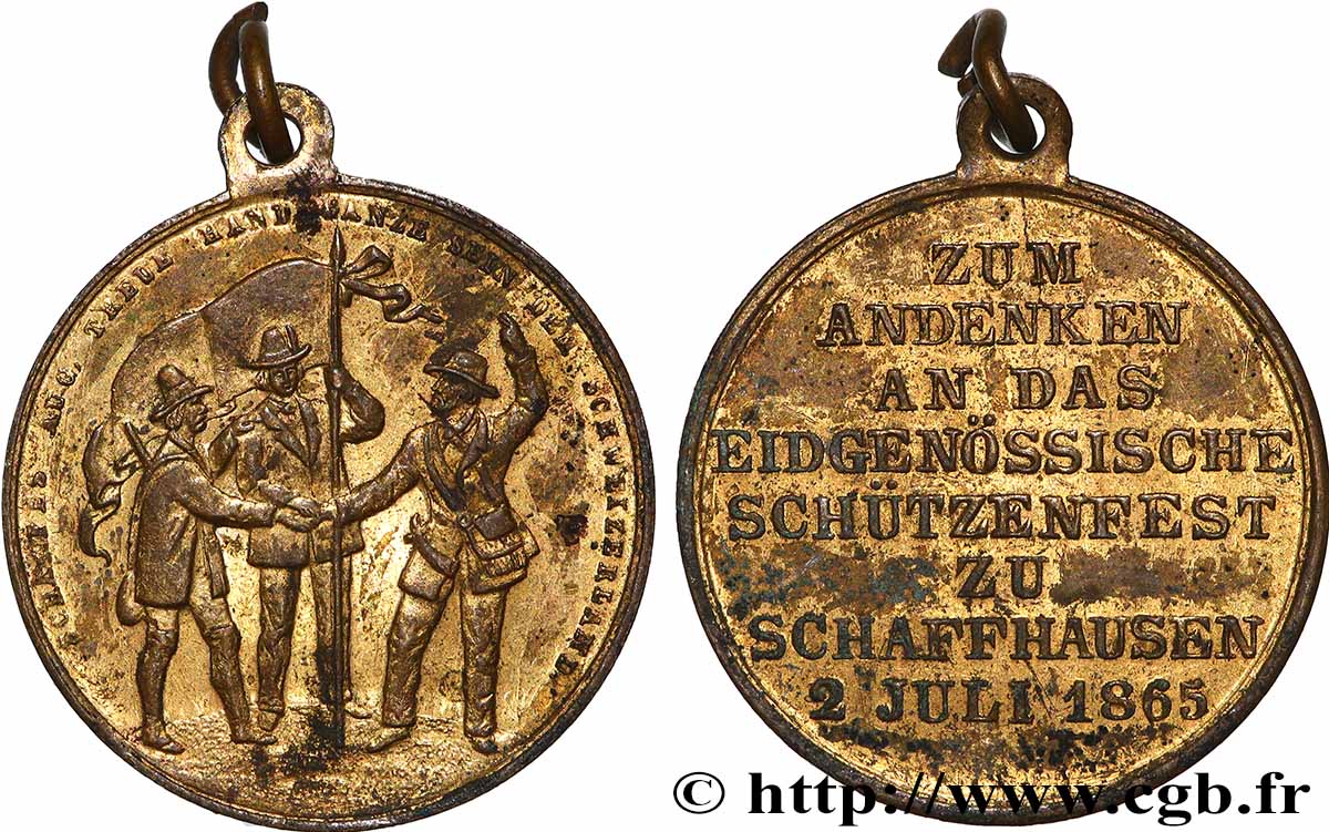 SWITZERLAND Médaille, Souvenir du Festival fédéral de tir de Schaffhouse XF