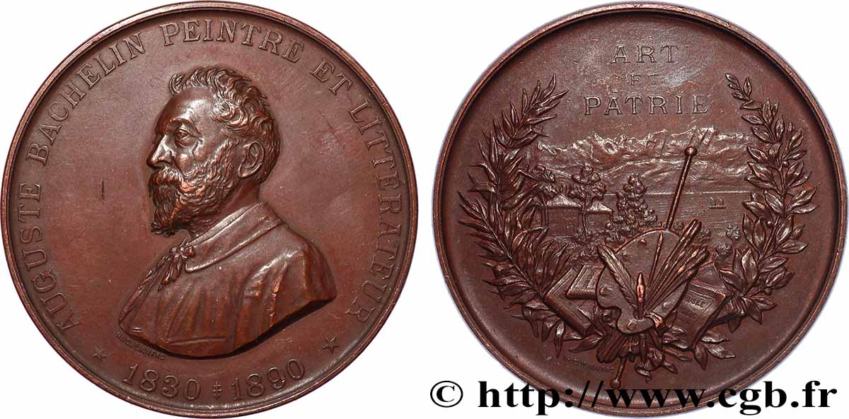 SUISSE - CANTON DE NEUCHATEL Médaille, Auguste Bachelin, Art et patrie TTB+