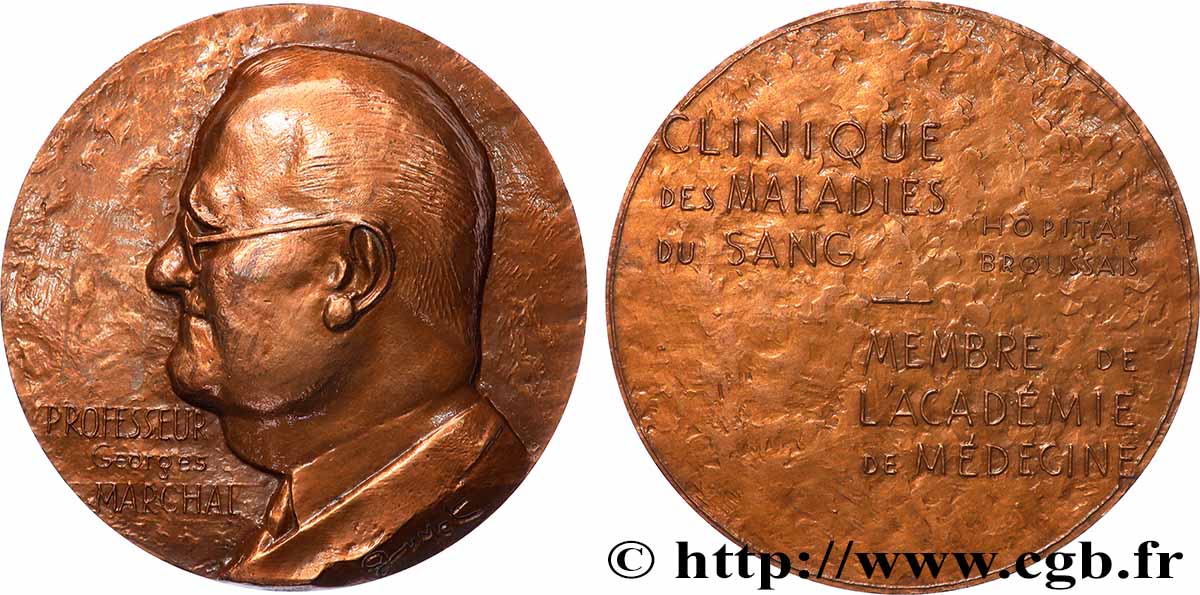 MEDICINE - MEDICAL SOCIETIES - DOCTORS Médaille, Professeur Georges Marchal AU