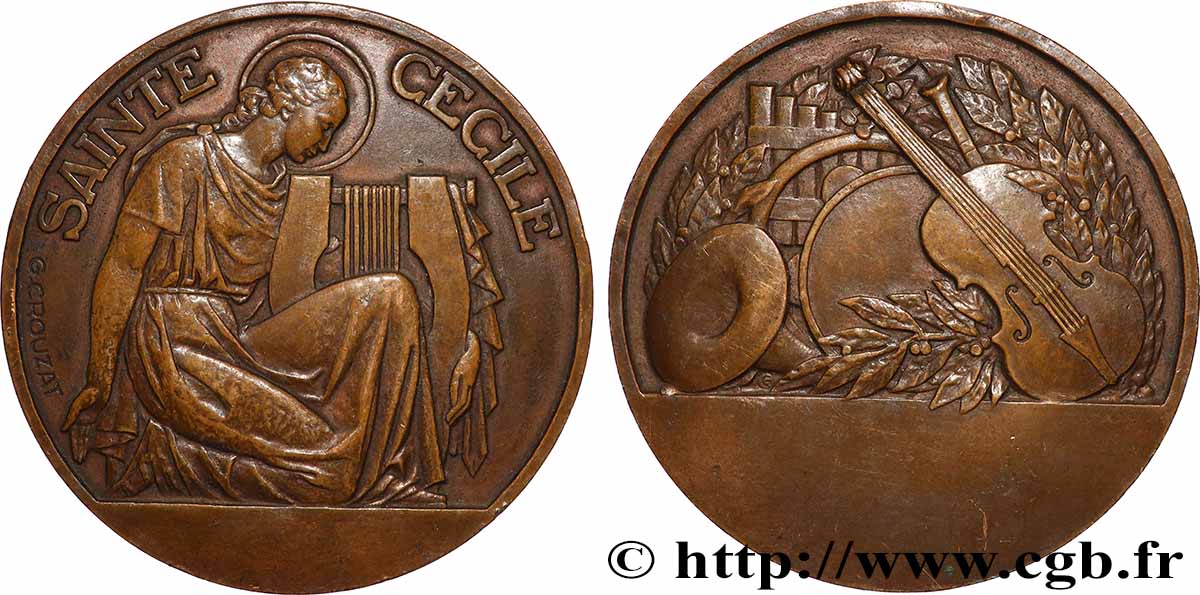 MÉDAILLES RELIGIEUSES Médaille, Sainte Cécile d’Albi TTB+