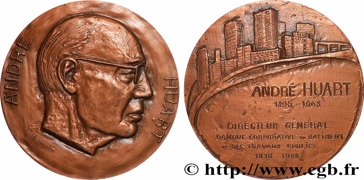 CINQUIÈME RÉPUBLIQUE Médaille, André Huart SUP