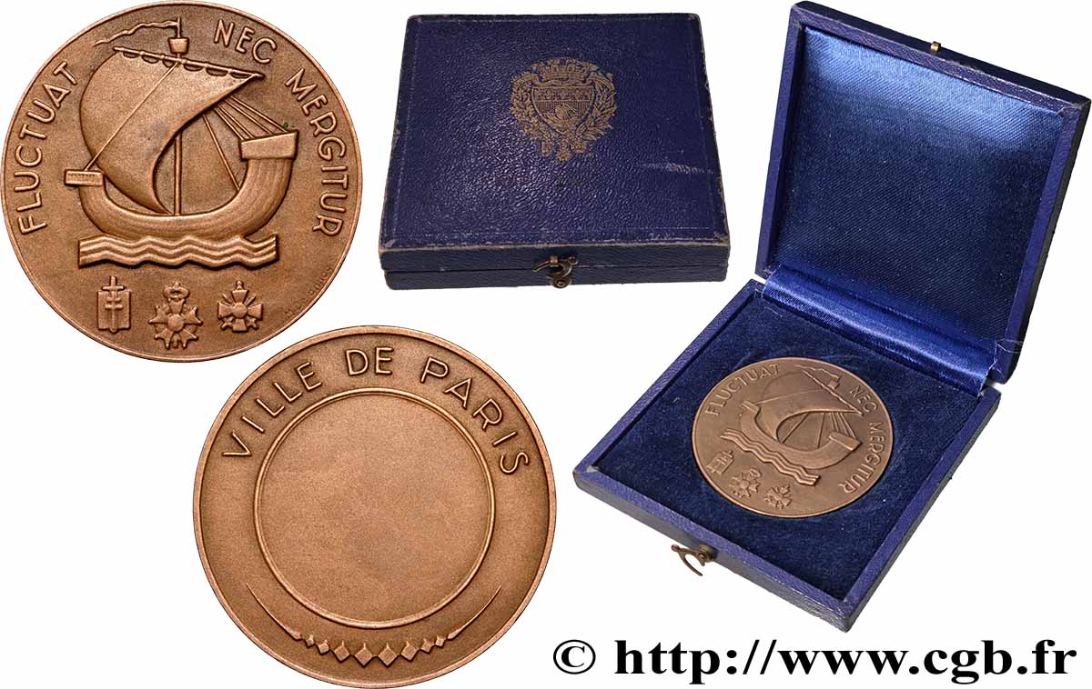 V REPUBLIC Médaille, Ville de Paris AU