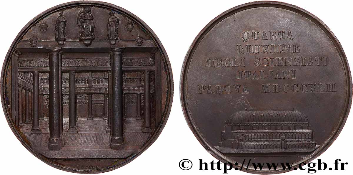 ITALY - KINGDOM OF LOMBARDY-VENETIA - FERDINAND I Médaille, Quatrième rencontre des scientifiques italiens AU