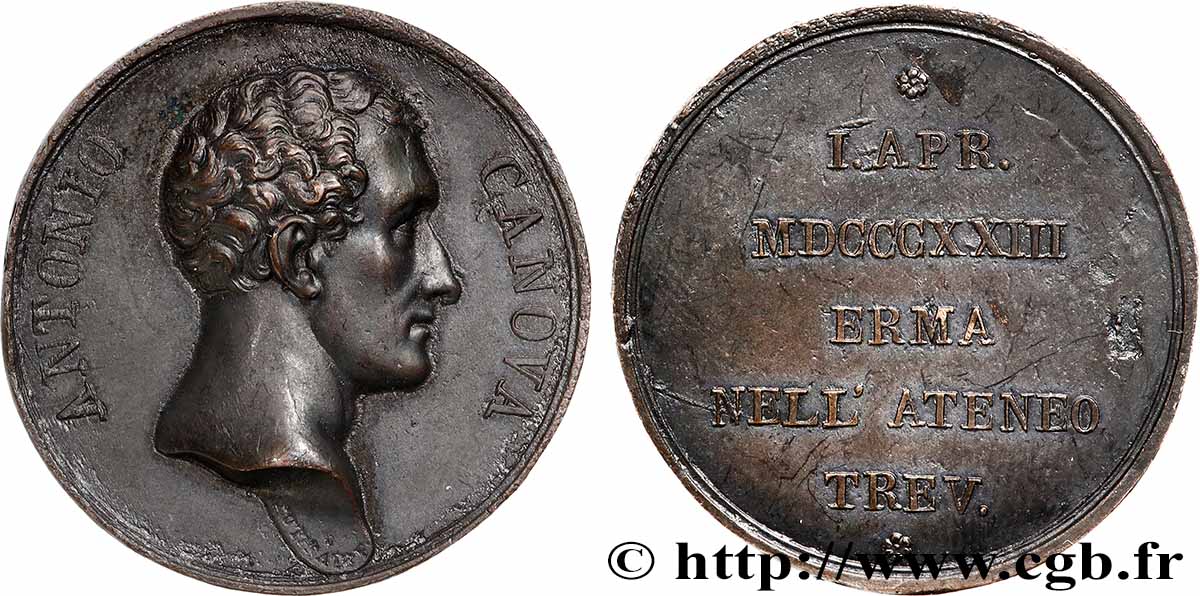 ARTISTS : ENGRAVORS, PAINTERS, SCULPTORS, DESIGNERS Médaille, Antonio Canova, sculpteur et peintre XF