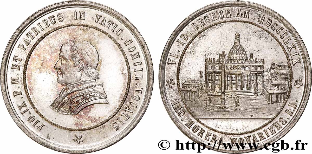 ITALY - PAPAL STATES - PIUS IX (Giovanni Maria Mastai Ferretti) Médaille, Concile Oecuménique AU/AU