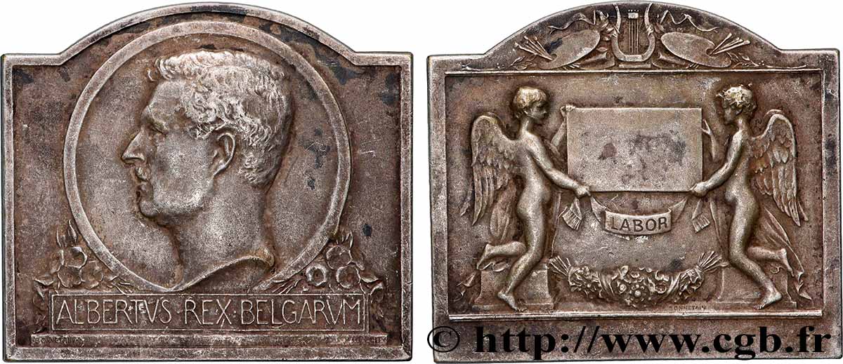 BELGIUM - KINGDOM OF BELGIUM - REIGN OF LEOPOLD III Plaquette de récompense AU