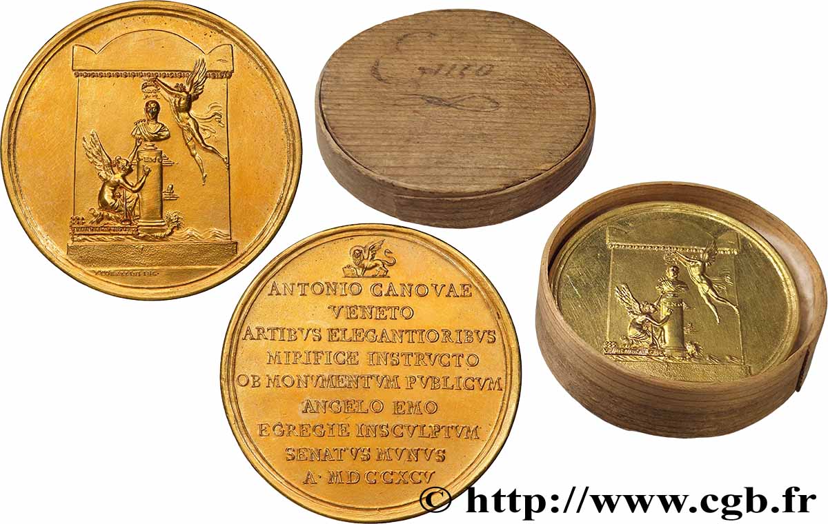ITALY - VENICE - LUDOVICO MANIN (120th doge) Médaille, Antonio Canova, Monument funéraire d’Angelo Emo AU