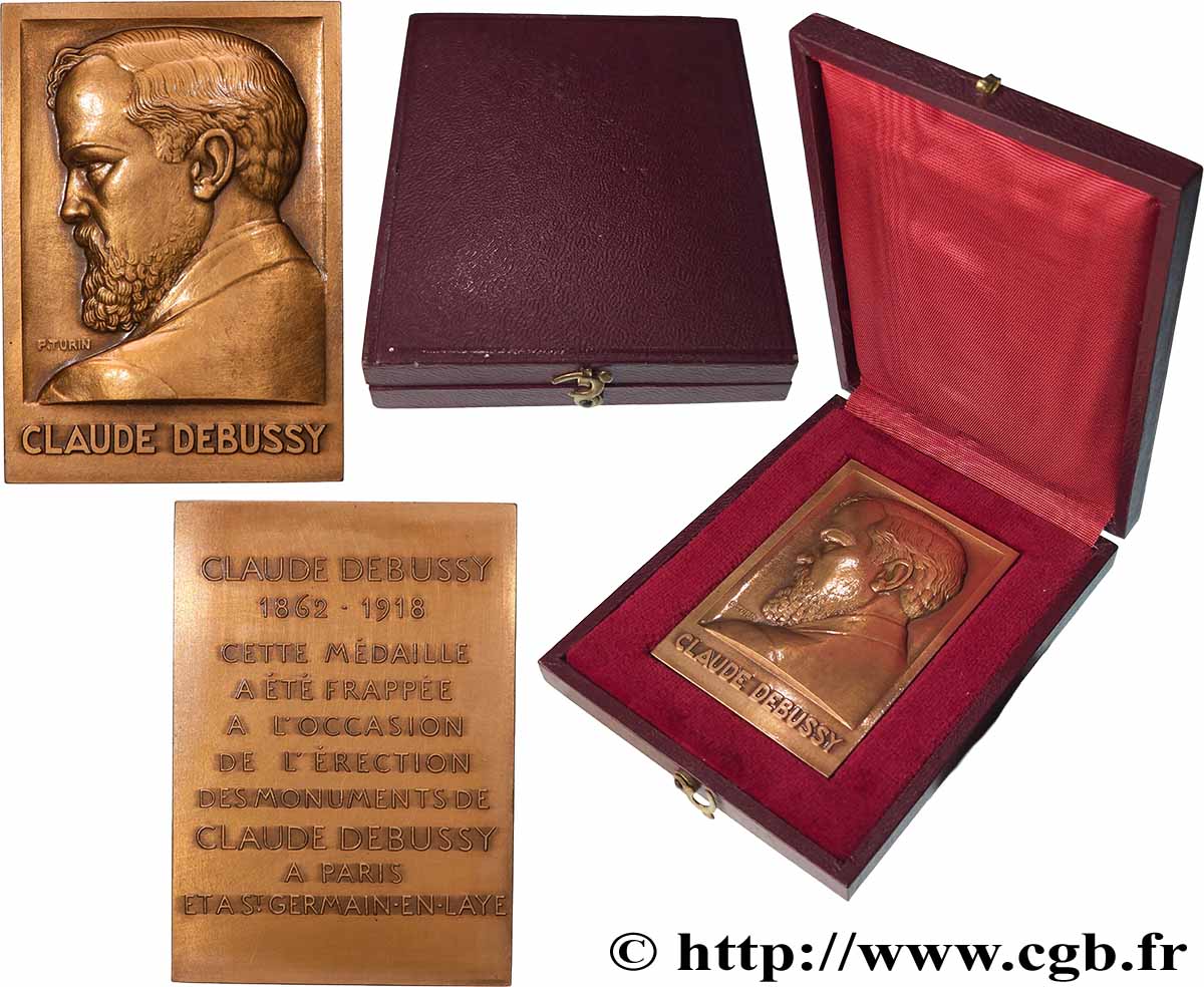 V REPUBLIC Plaquette, Claude Debussy, refrappe AU