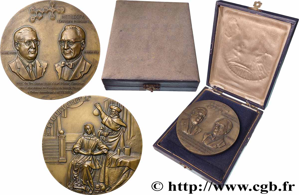 SCIENCE & SCIENTIFIC Médaille, Docteurs Karl Pfister et Gustav Sten AU