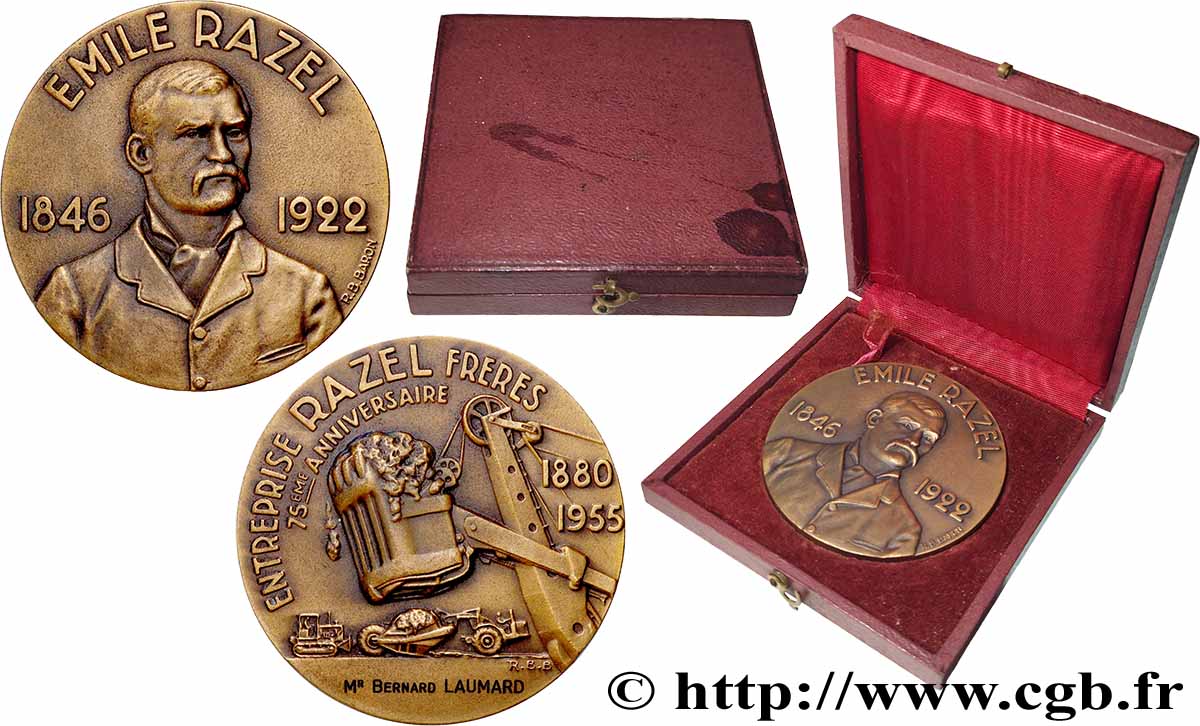 IV REPUBLIC Médaille, 75e anniversaire de l’entreprise Razel Frères AU