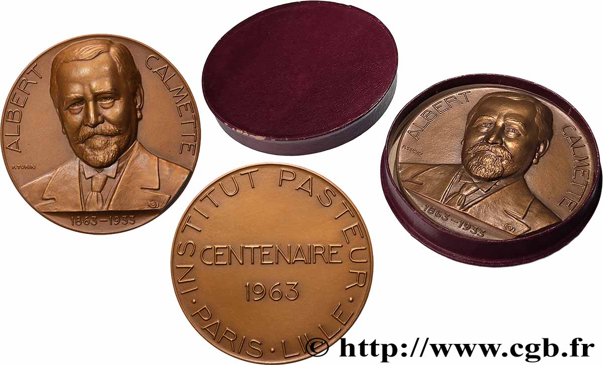 V REPUBLIC Médaille, Institut Pasteur, Albert Calmette AU