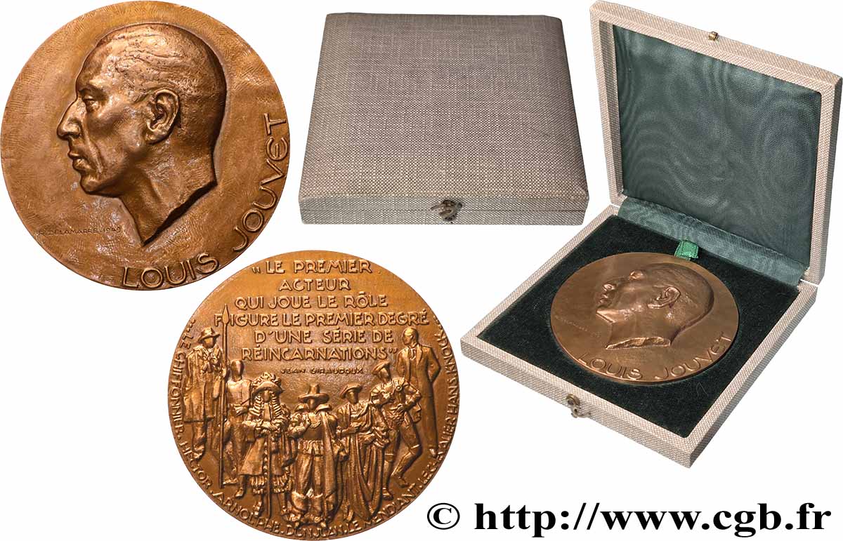 ARTISTS : FILM MAKERS, DIRECTORS, ACTORS, COMEDIANS Médaille, Louis Jouvet AU