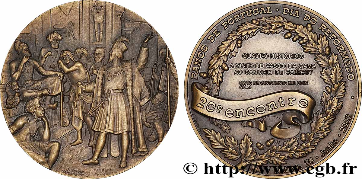 PORTUGAL Médaille, 20e rencontre de la journée des retraités de la Banco de Portugal VZ