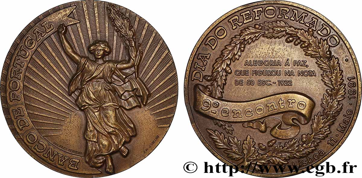 PORTUGAL Médaille, 9e rencontre de la journée des retraités de la Banco de Portugal AU