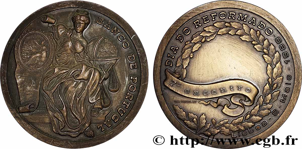 PORTOGALLO Médaille, 7e rencontre de la journée des retraités de la Banco de Portugal q.SPL