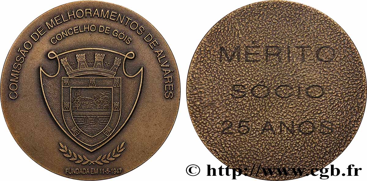 PORTUGAL Médaille, Commission pour l’amélioration des permis de construire AU