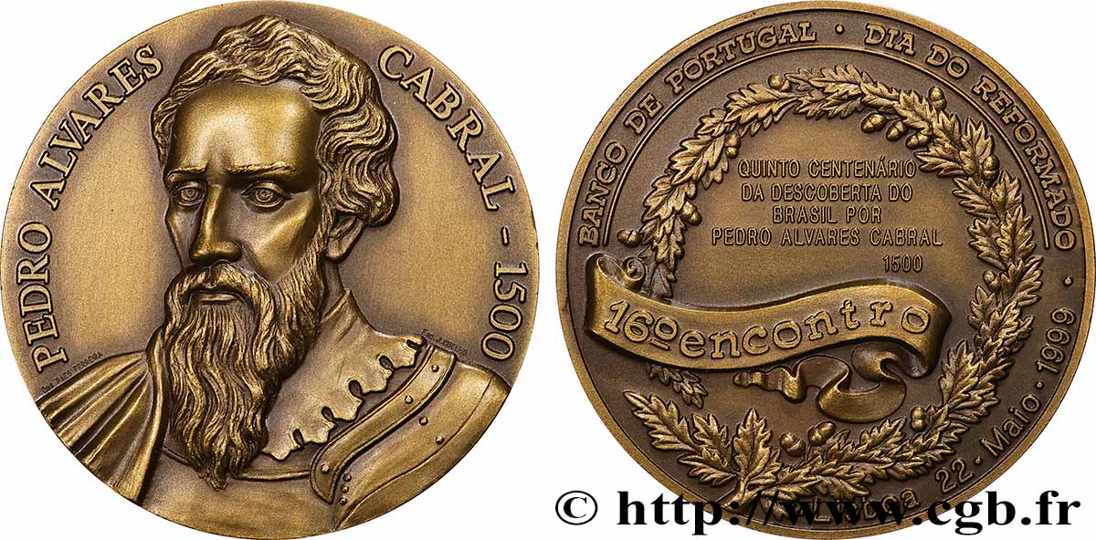 PORTUGAL Médaille, Pedro Alvares Cabral, 16e rencontre de la journée des retraités de la Banco de Portugal VZ