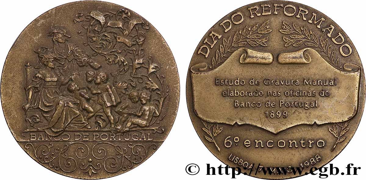PORTUGAL Médaille, 6e rencontre de la journée des retraités de la Banco de Portugal AU