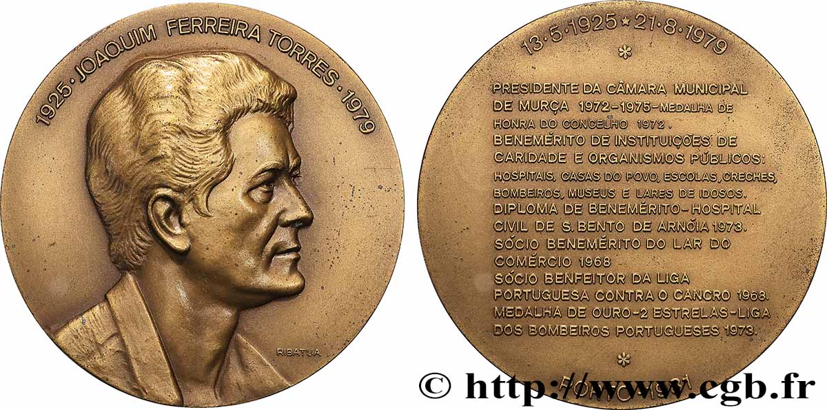 PORTUGAL Médaille, Joaquim Ferreira Torres, n°509 AU