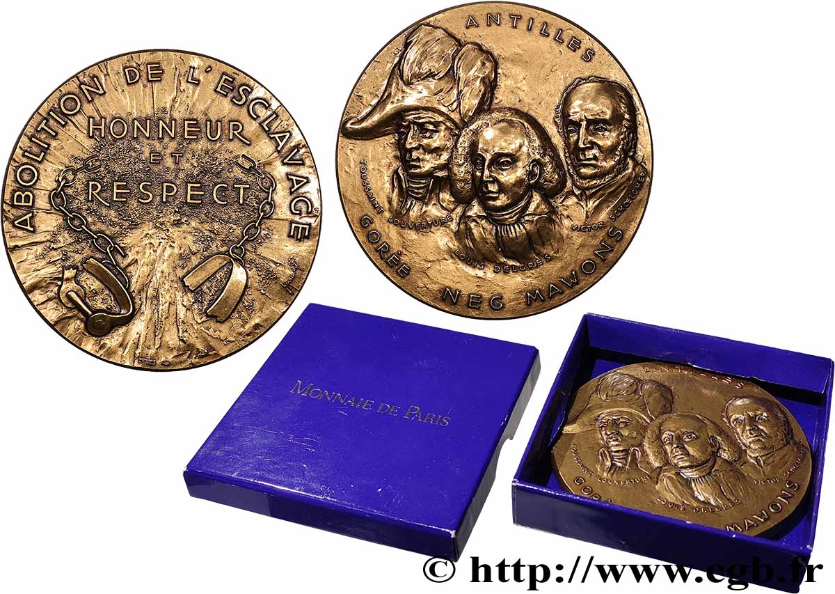 CINQUIÈME RÉPUBLIQUE Médaille, Abolition de l’esclavage SUP