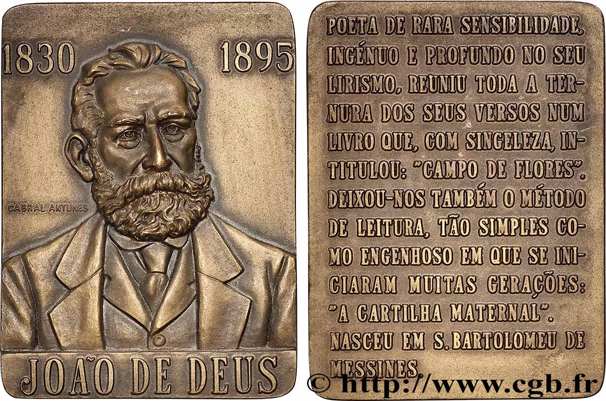 PORTUGAL Plaquette, João de Deus de Nogueira Ramos VZ