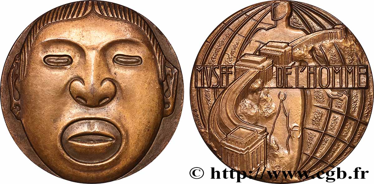 QUATRIÈME RÉPUBLIQUE Médaille, Musée de l’homme TTB+