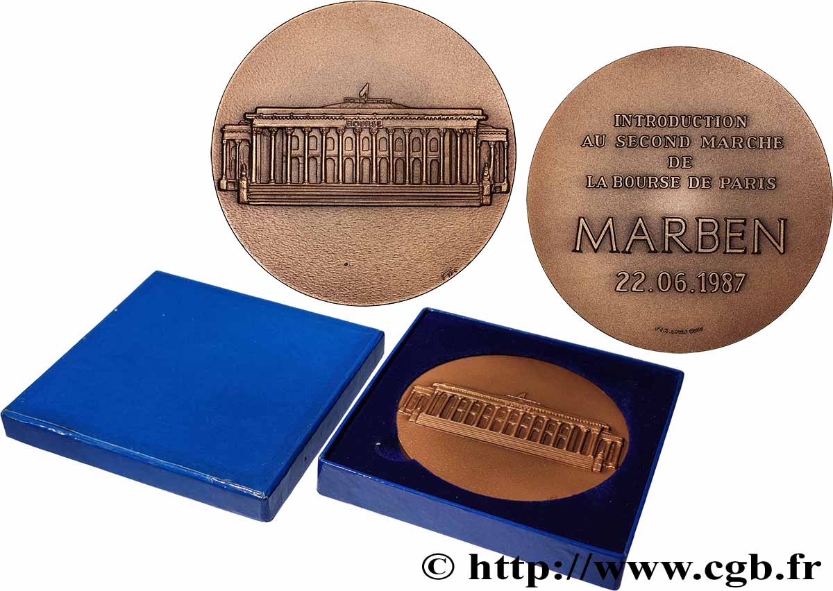 FUNFTE FRANZOSISCHE REPUBLIK Médaille, Introduction au second marché de la Bourse de Paris VZ