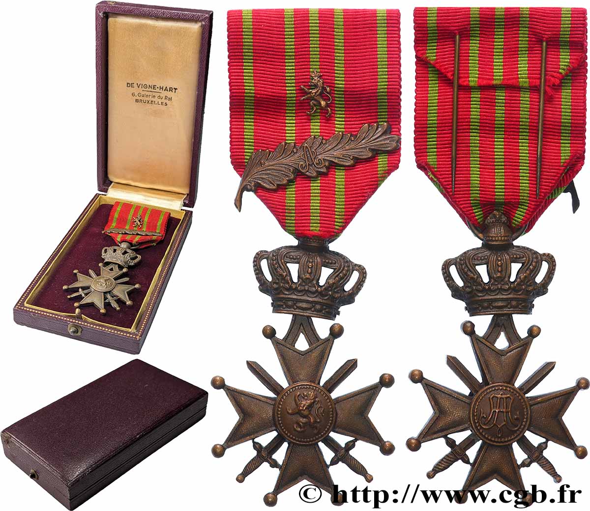 BELGIUM - KINGDOM OF BELGIUM - ALBERT I Médaille, Croix de guerre AU