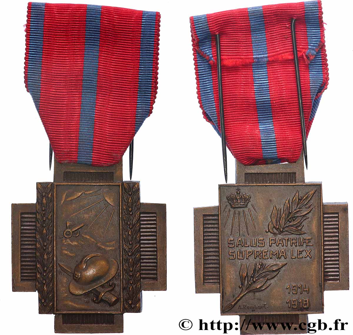 BELGIUM - KINGDOM OF BELGIUM - ALBERT I Médaille, Croix du feu AU