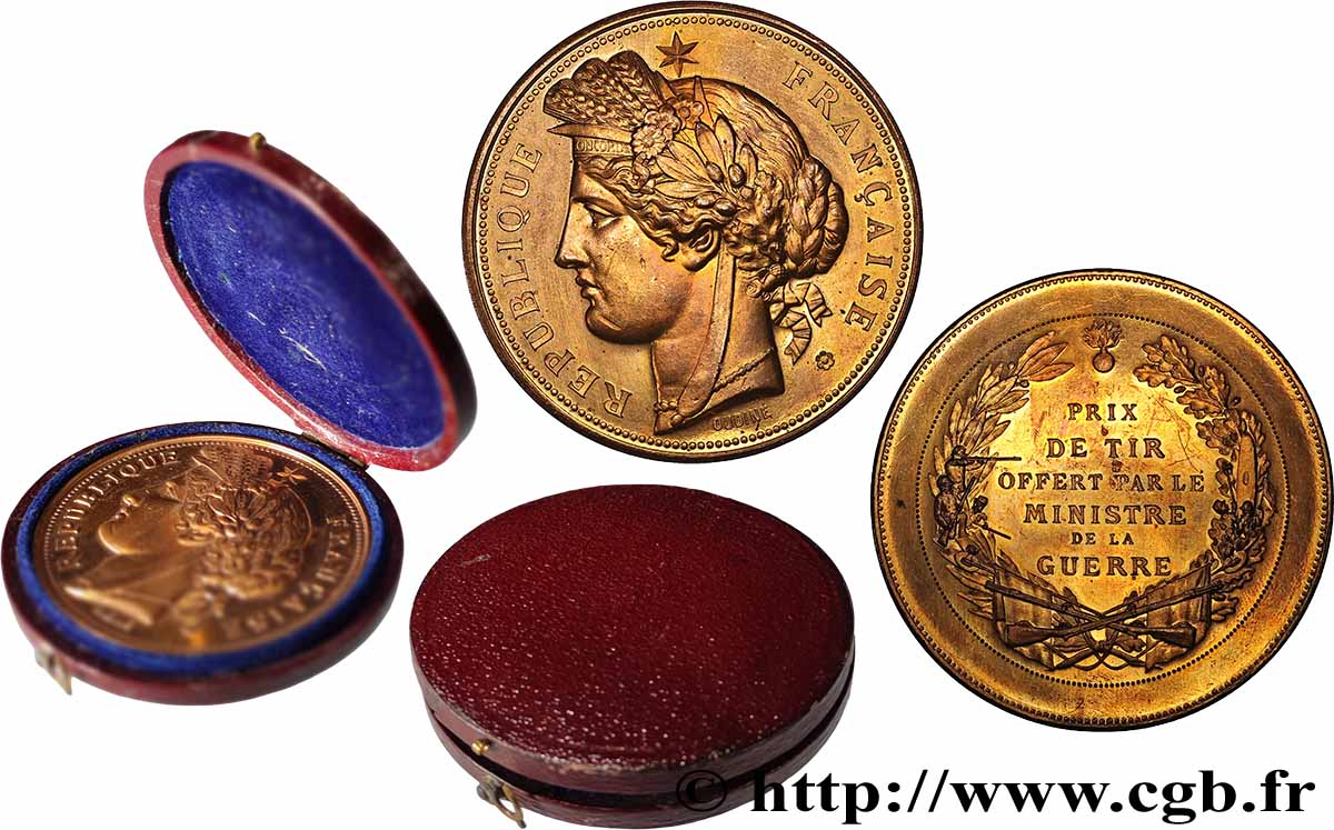 TIR ET ARQUEBUSE Médaille, Prix de Tir, Offert par le ministre de la guerre TTB+