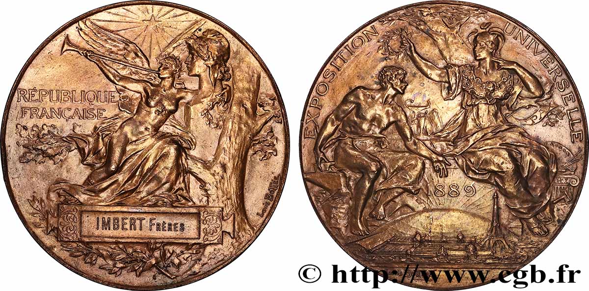 TROISIÈME RÉPUBLIQUE Médaille, Exposition Universelle TTB+