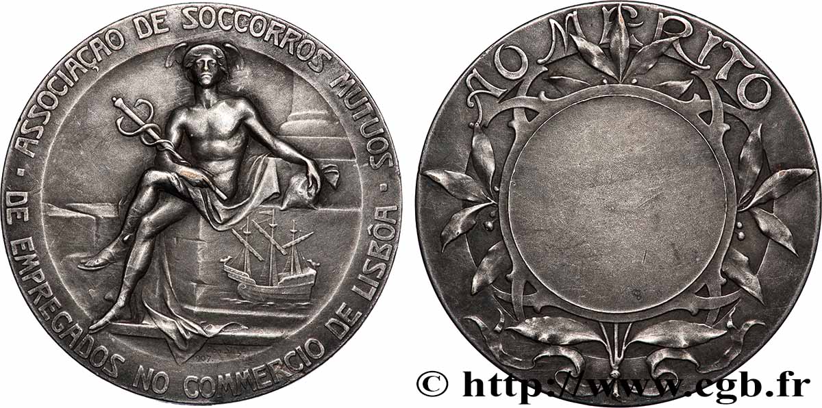 PORTUGAL - KINGDOM OF PORTUGAL - CARLOS I Médaille, Association de secours mutuels, Au mérite SS