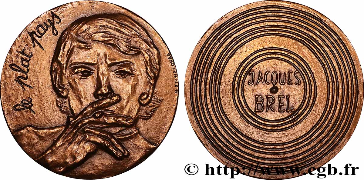V REPUBLIC Médaille, Jacques Brel AU