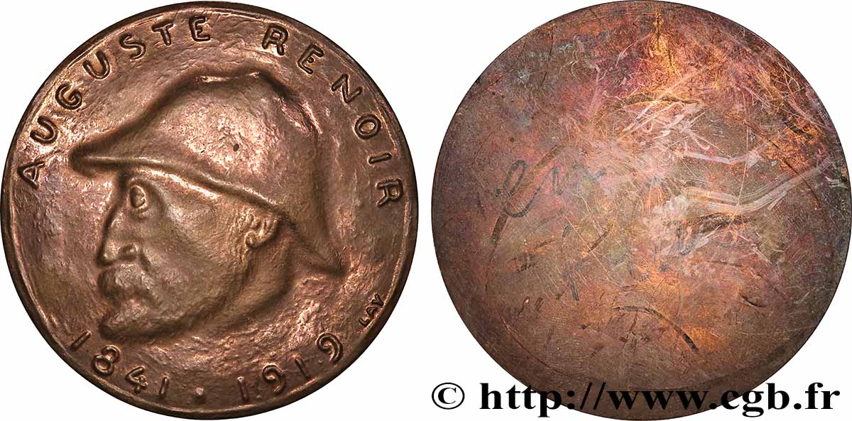 ARTISTES : GRAVEURS, PEINTRES, SCULPTEURS, DESSINATEURS Médaille, Auguste Renoir SUP/TTB