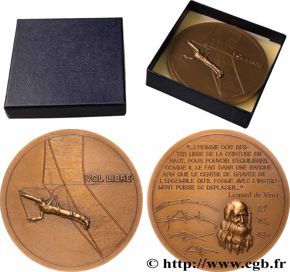 SCIENCES & SCIENTIFIQUES Médaille, Léonard de Vinci MS