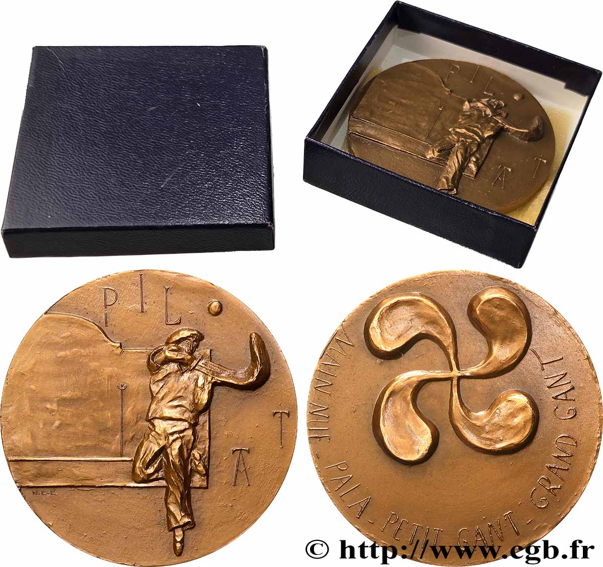 FUNFTE FRANZOSISCHE REPUBLIK Médaille, Pilota (pelote basque) VZ+