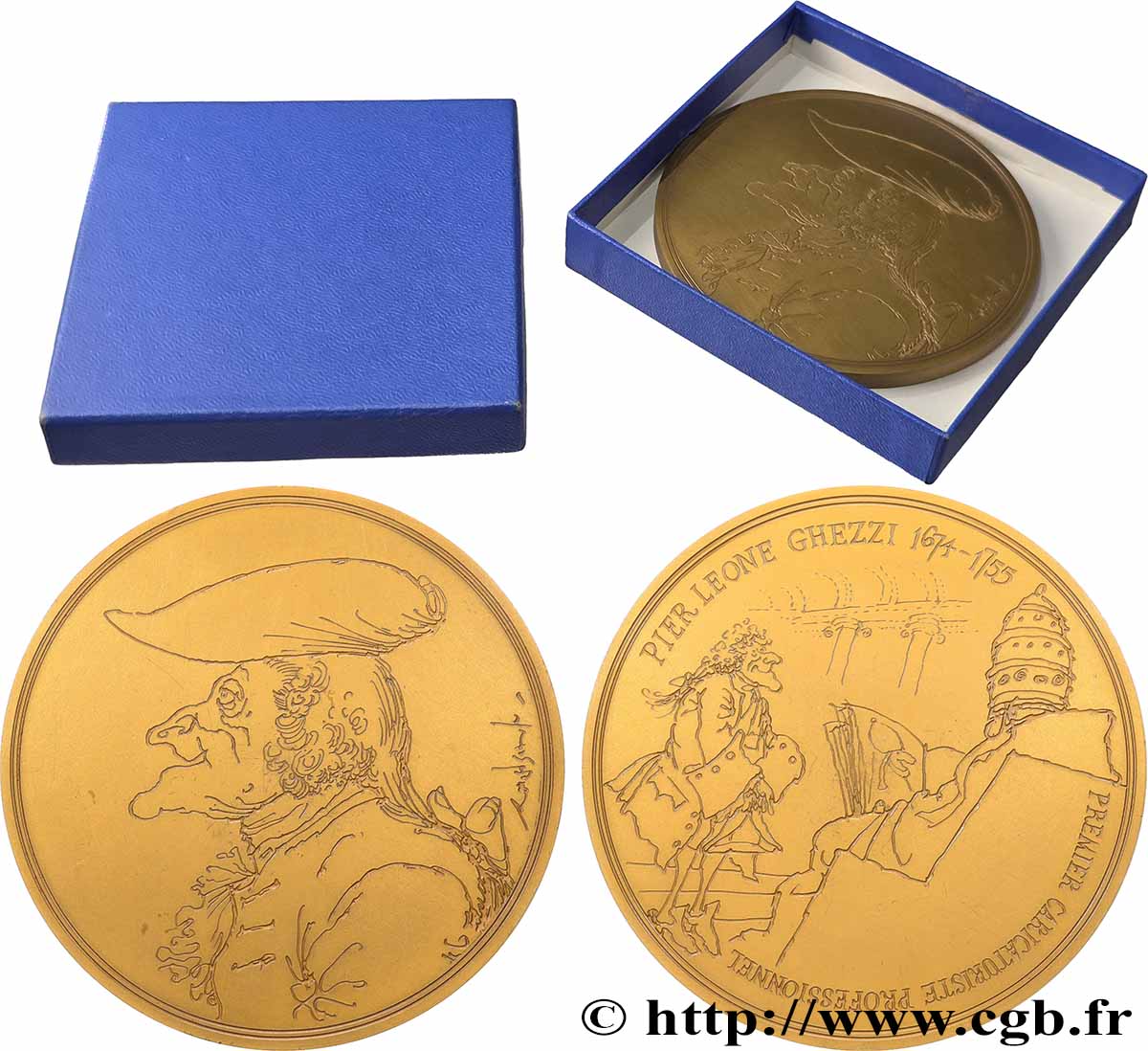 ARTISTES : GRAVEURS, PEINTRES, SCULPTEURS, DESSINATEURS Médaille, Pier Leone Ghezzi SUP